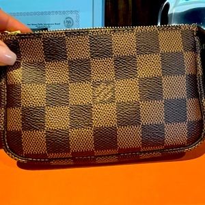 Authentic Louis Vuitton Mini Pochette Damier Ebene